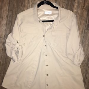 Women’s fishing apparel, vest and button up.